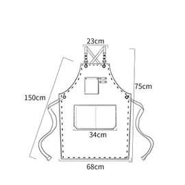 Alriedy Work Apron for Men and Women, Garden Apron Men, Garden Apron Women, Apron, Work Apron, Robust Canvas, Adjustable Waist, Ideal for Kitchen, Garden, Worksta, brown