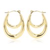 14K Yellow Gold High Polished Double Hoop Earring