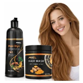Combo Shampoo Tinte Cubre Canas Y Mascarilla Brown Cafe                                                                                               