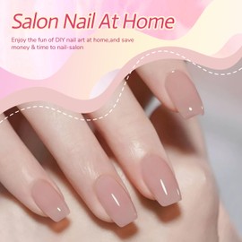 idyllbeauty 4-in-1 Extension Builder Nail Gel, Strengthener Thin Damaged Nails 10ml, Gifts for Women Home Salon, Shine No Wipe Long-lasting