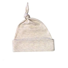 Laughing Giraffe Blank Baby Knotted Beanie Hat 0-6 Months (0-6 Months, Oatmeal)