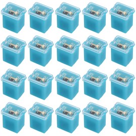 20 Pcs Jcase Fuse Assortment Kit, Low Profile Box Shaped Micro Cartridge Fuses(20A) for Ford, Chevy/GM, Nissan, Toyota Cars, Trucks and SUVs