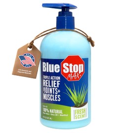 Blue Stop Max Massage Gel for Body Aches,16oz