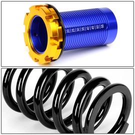 DNA Motoring Coilover Suspension Kit Sleeves Compatible with 88-00 Civic / 93-97 Civic Del Sol / 88-91 CRX / 90-01 Integra, COIL-HC88-T22-BK