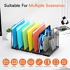 Desk File Organizer, 7 Section Vertical Metal File Organizer for