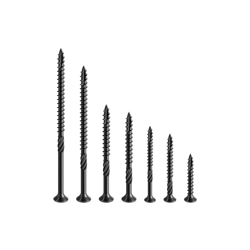 Wensilon #8 * 2" Black Deck Screws, (311pcs) 2 lbs.Exterior
