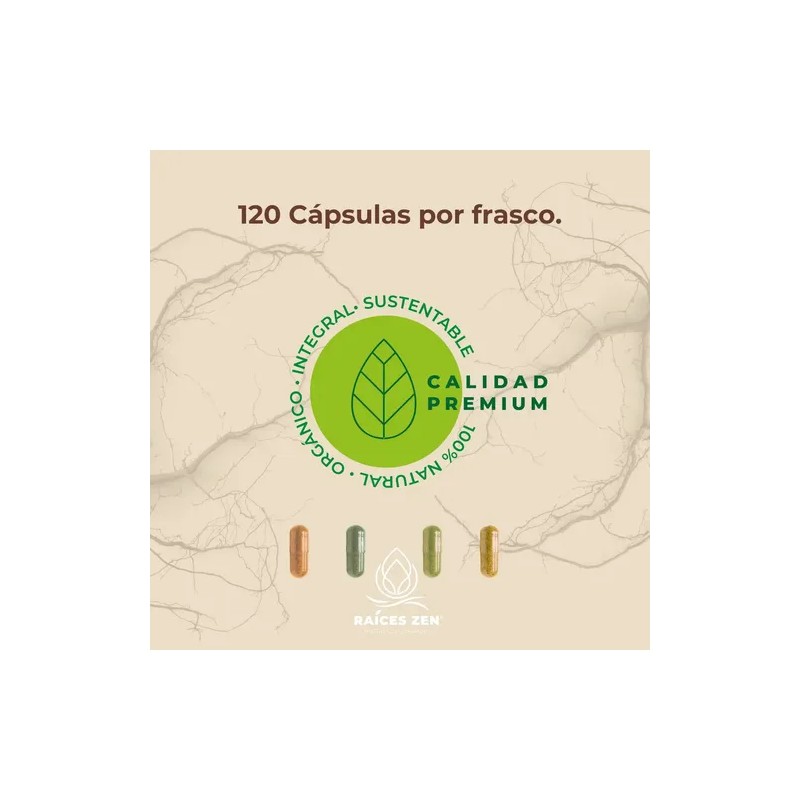 Citrato de Magnesio y Potasio 120 Cápsulas Raíces Zen Super