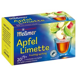 Messmer Apple and Lime Tea, 20 Tea Bags, Vegan, Gluten-Free, Lactose-Free, Single Pack of 20
