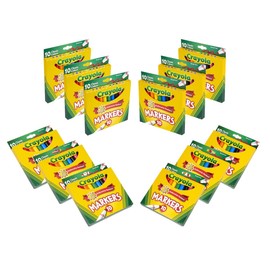 Crayola Broad Line Markers (12pk), Teacher Supplies, Bulk School Coloring Markers for Kids, Must Have Classroom Essential for Preschool & Kindergarten