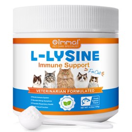 ALIVO L-Lysine for Cats, Lysine Powder for Cats Support Immune Function, Respiratory Health & Visual Function – Cat Lysine Powder, Pets Health Supplement, Salmon Flavor - 120g / 4.23oz