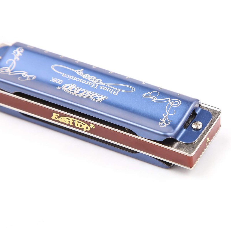 10 Holes Blues Harmonica T008K Diatonic Blues Harmonica with Case，More