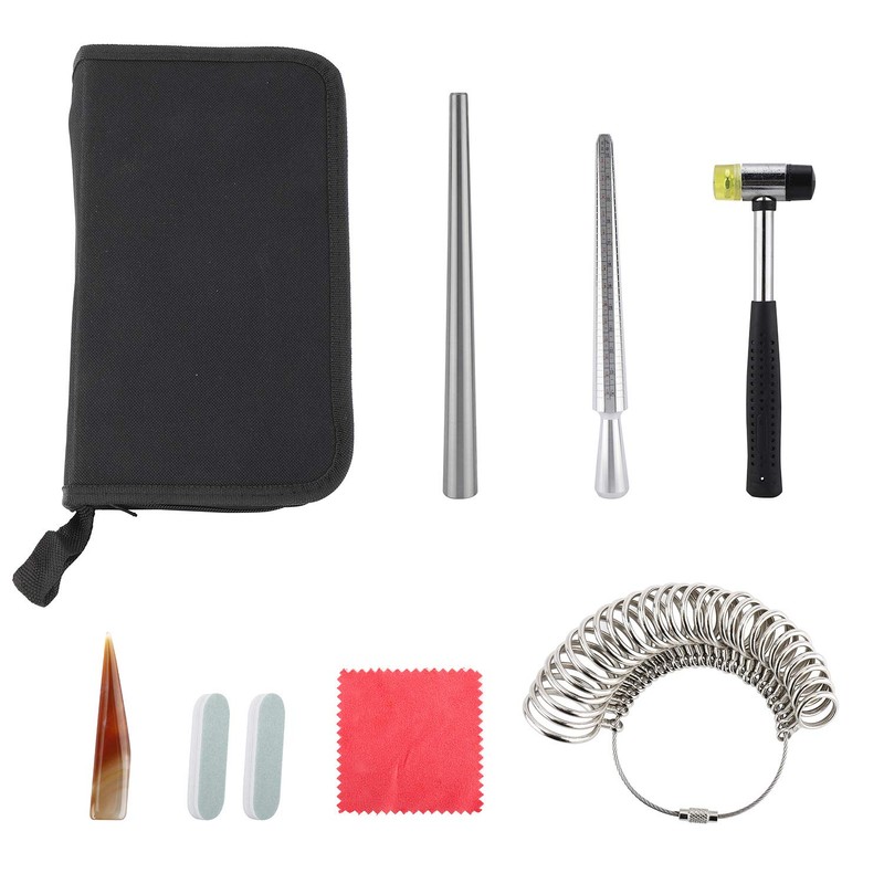 Artilife Jewelry Ring Sizer Tools Including Ring Mandrel Sizer, Rubber
