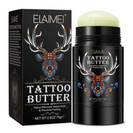 Tattoo Aftercare Butter Balm, 2.6 oz, Old & New Tattoo Moisturizer Healing Brightener for Color Enhance, Natural Organic Tattoo Cream