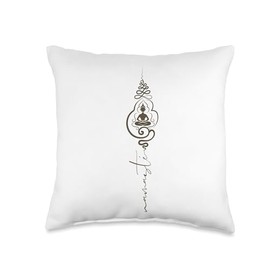 Spiritualität Bilder spirituelle Sprüche Geschenke Meditierender Buddha Namasté Buddhist Buddhismus Meditieren Throw Pillow, 16x16, Multicolor