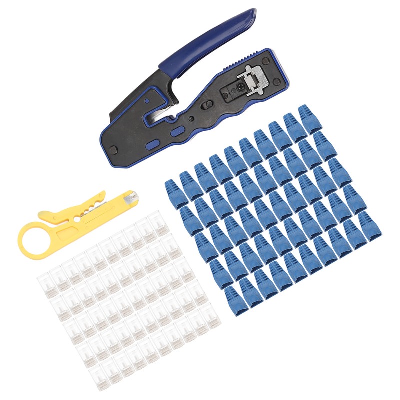 RJ45 Crimping Tool Multifunctional Ethernet Crimper Cutter Stripper for Cat5