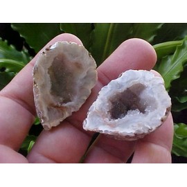 B4021 Gemqz Agate Hollow Geode Pair Nice !!!