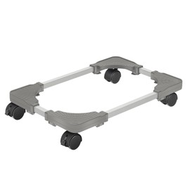 Liitrton Mobile CPU Stand with 4 Locking Casters, Ventilated PC Tower Stand for Floor, Fits Most PC Towers, Office Gamers (Light Grey)