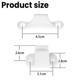 JNNJ Pack of 2 Door Stops Caravan Door Holder, Plastic Door Lock for Caravans and Motorhomes, Accessories for Motorhome or Caravan, White, Screw-On