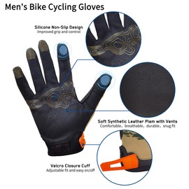 Intra-FIT Cycling Gloves for Men Women, Bike Riding Gloves Biking Gloves, Touch Screen, Breathable and Lightweight Road Racing Bicycle Gloves for Outdoor Sports (Green, Large)