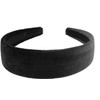 Ladies Girls Evening 3cm Wide Velvet Headband Alice Band (Black)