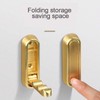 2PCS Folding Coat Hook, Heavy Duty Wall Hooks, Foldable Gold