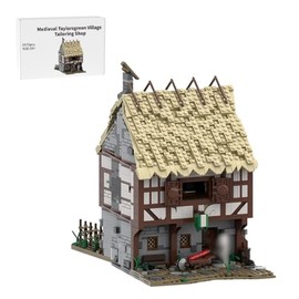 Medieval Taylorsgreen Village - Juego de bloques de construcción para tienda de sastrería, MOC, kits de construcción de temática medieval, perfecto...