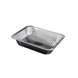 OrangeClub Pack of 50 Grill Aluminium Trays Drip Trays Disposable Bowls Made of Aluminium Foil Aluminium Bowls Grill for Baking Roasting Cooking Small Container 500 ml