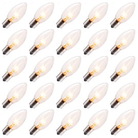 Brightown C9 Plastic LED Replacement Bulbs Warm White 5Pack