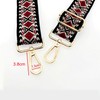 JZK Bohemian style black-red adjustable wide fabric bag strap with
