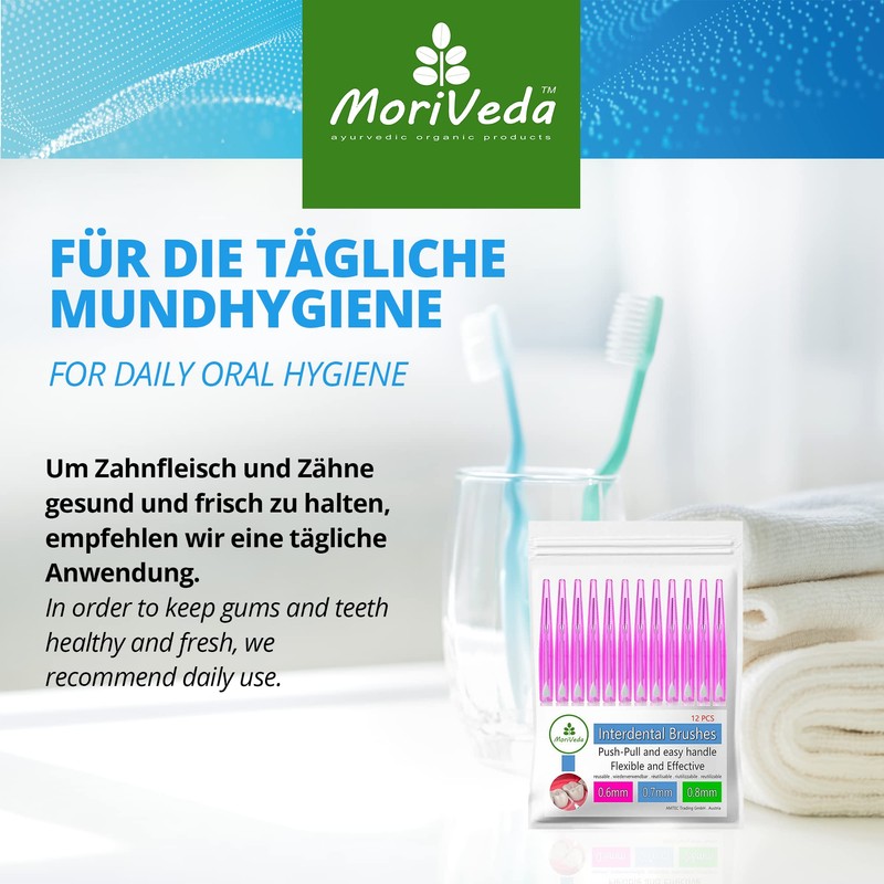 MoriVeda NP-Vital Interdental Brushes - Set of 12 (0.6 mm)