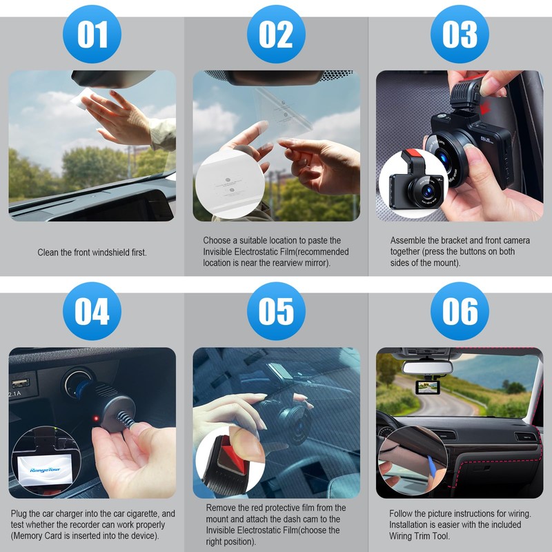 Range Tour Car Dash Cam Front, FHD 1080P Car Camera