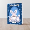 CafePress Son Easter Greeting Card With Cute Rabbits Folded Greeting