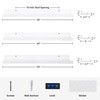 Axeman Picture Ledge Shelf, Floating Shelves White Set of 3,