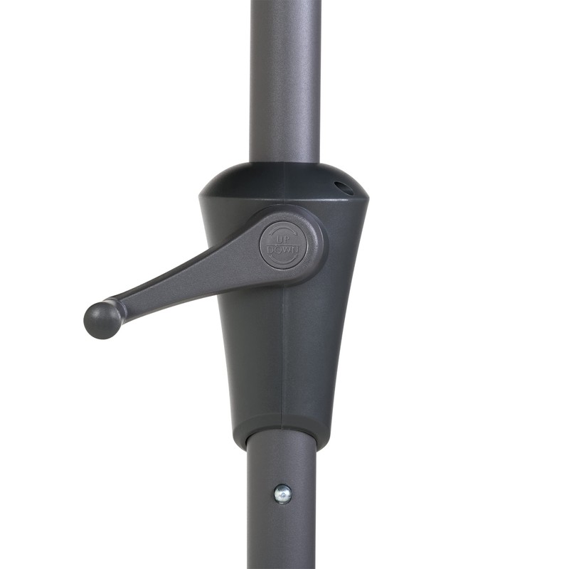 CorLiving 10ft Round Tilting Green and White Patio Umbrella