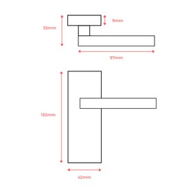 Designer Levers - Victorian Scroll Lever Door Handles - Polished Chrome - 1 Pair - Latch Door Handle - Interior Use - Long Latch