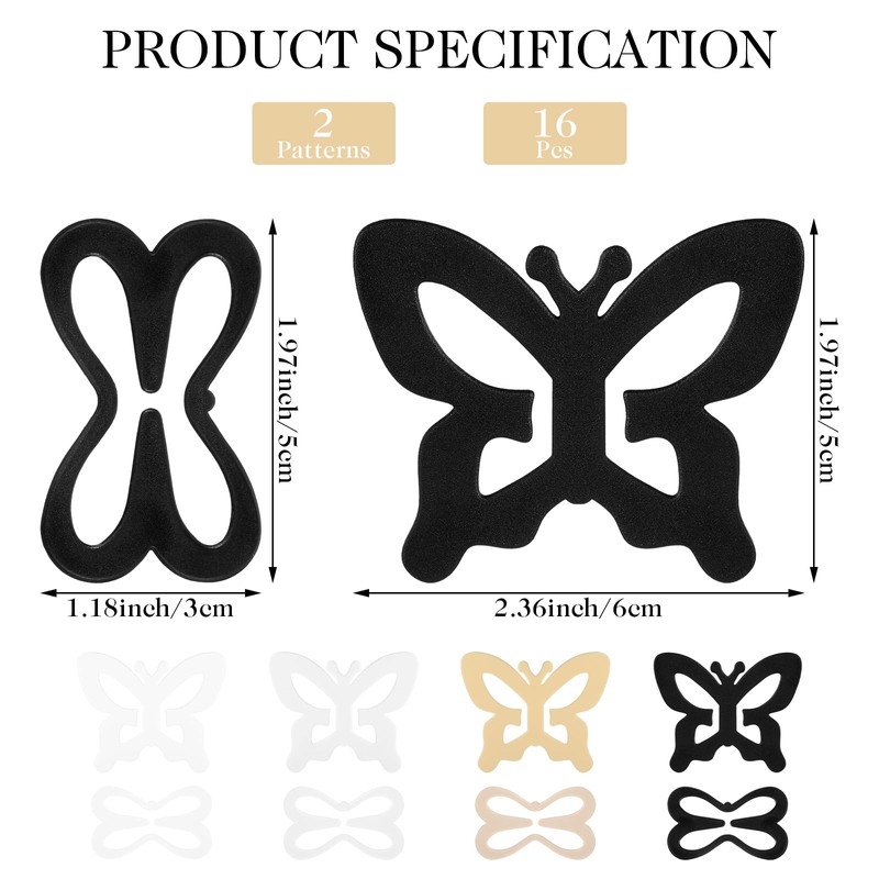 Mabor 16Pcs Racer Back Bra Clip Bra Strap Clips Bra