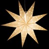 9 Pointed White Paper Star Lantern with 12 Foot Power