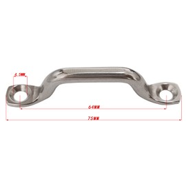 Boat Top Pad Eye Deck Loop Tie Down Delta Steel Pad-Eye Stainless Steel Pad Eye for Kayak Canoe Fender Eyelet Small 304 Stainless Steel Fender Eyelets Kayak Deck Loops for Attachment for Kayak Canoe