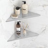 Qeke Corner Shower Shelves, 10” Recessed Tile Shower Shelf Brushed