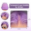 Light Purple Short Bob Wigs Human Hair 13x4 HD Frontal