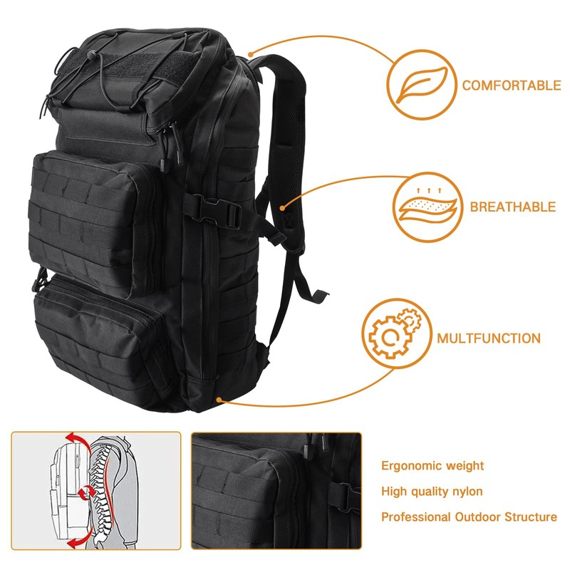Universal Tactical Vehicle Back Seat Organizer Tactical Backpack with Multi-Pockets