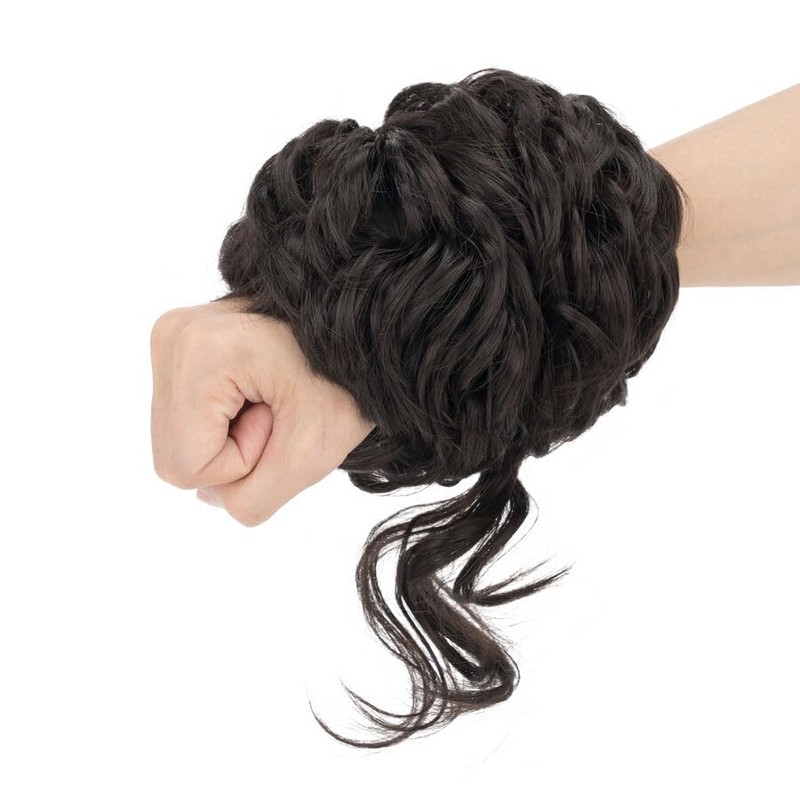 TESS 2PCS Messy Bun Hair Extension Set Versatile Synthetic Hair