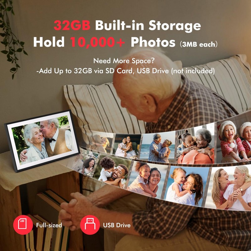 Digital Picture Frame, 15.6 Inch Large Frameo Digital Photo Frame