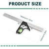 Square Ruler Tool Set, Combination Square Carpentry Tools with 12Inches/300mm