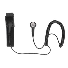 ESD Grounding Wristband Anti Static Wrist Strap with Ground Wire and Extra Long Spiral Wire(Black)