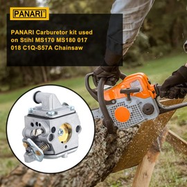 Panari MS170 Carburetor for STIHL MS 170 MS180 MS180 MS170C MS180C 017 018 Chainsaw Replace 1130 120 0603 C1Q-S57A C1Q-S57B,Stihl MS170 Carburetor