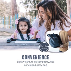 guzzie+Guss Perch Hook On High Chair – Portable Clip On Table Chair for Baby & Toddler | Travel High Chair for Restaurants, Picnics, Camping, Beach, Vacation | Boys & Girls 4M+ | Copper Blue