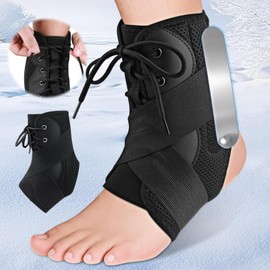 Xiuxhae Cord Variant Ankle Brace with High Performance Aluminium, Ankle Bandage with Super Breathable and Highly Stable Ankle Bandage Right and Left