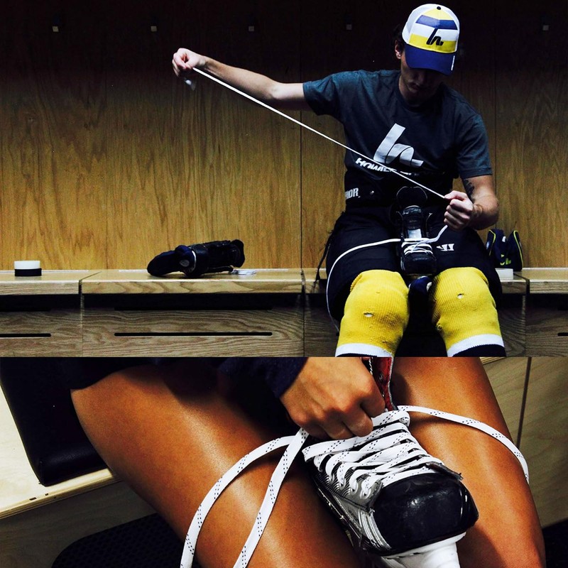 Hayaww 2 Pairs 120 Inch Shoelaces Hockey, Prolace Waxed Hockey