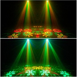 Home Disco Lights Party Stage Lights,DMX512, Sound Activated, Strobe Lights, 120 Patterns Show Effects for Christmas, Events,Wedding,Happy Birthday and New Year